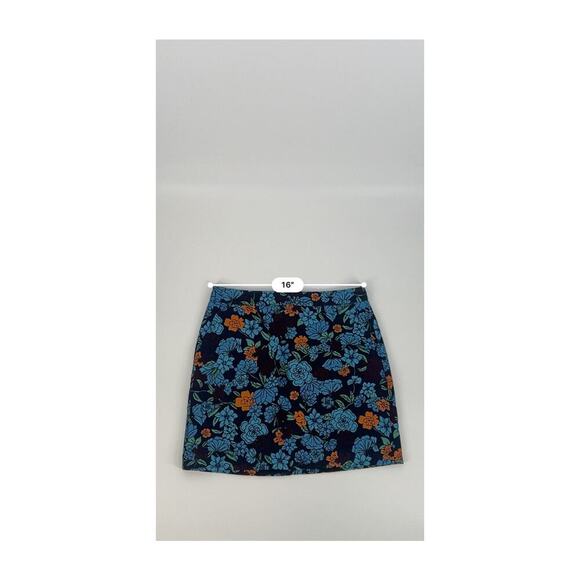 LOFT Blue Multicolored Womens Skirt (B18#4) - Picture 4 of 8